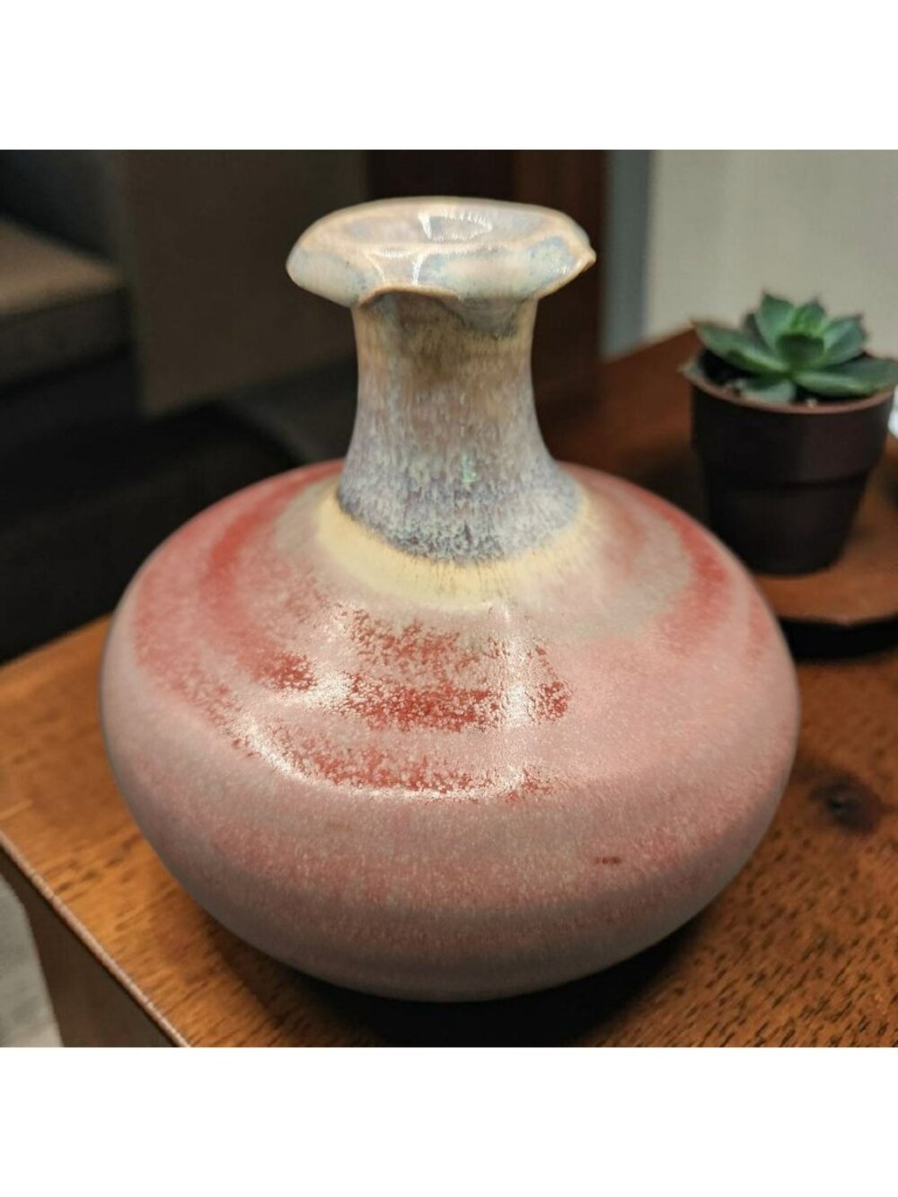 Studio Pottery Vase Signed 5" Tall Handcrafted Rustic Decor